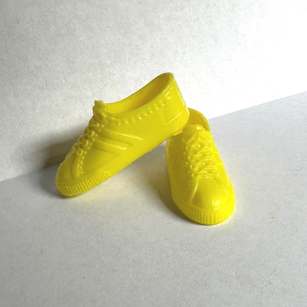 Vintage Barbie or Skipper Flat‎ Foot Sneakers Yellow